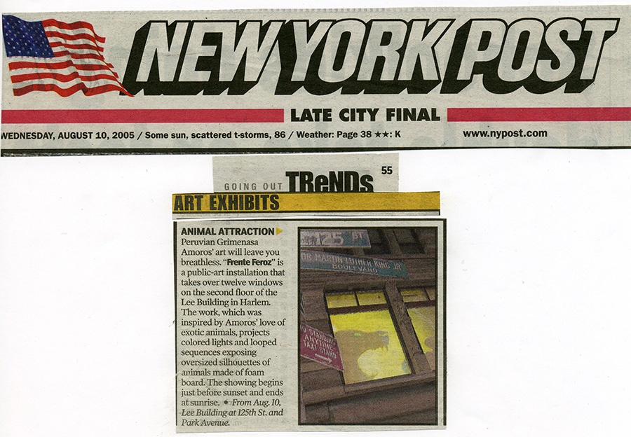 FRENTE FEROZ in the NY Post newspaper